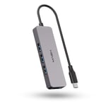 Magix Adaptateur USB C, USB Type C vers 4 Ports USB 3.0 HUB, Coque en Aluminium, taux de Transfert de données de 5 Gbit/s, Compatible avec MacBook, iPad Pro, Surface Book et Plus