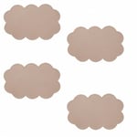 MSV 2108299 Nuages Autocollant Antidérapant Beige 4 Pièces