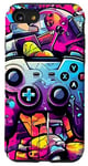 Coque pour iPhone SE (2020) / 7 / 8 Gamer Esthétique Graphique Gaming Jeux Vidéo Adolescents Garçons