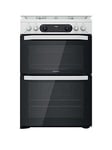 Hotpoint Hdm67G0Ccw 60Cm Wide Freestanding Double Oven Gas Cooker