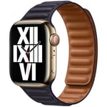 Leather Link pour Apple Watch Series 1 á 9 / SE (38/40/41 mm) | Series 10 (42 mm) - Taille M/L - Ink - Neuf