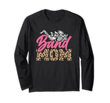 Band Mom Leopard Print Music Instruments Long Sleeve T-Shirt