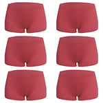 Libella Lot de 6 Culotte Shorty Femme Boxers Hipsters sans Couture en Tissu Microfibre Doux 3908 VI S/M