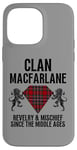 Coque pour iPhone 14 Pro Max MacFarlane Clan Nom écossais armoiries Tartan Famille