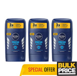 Nivea Men Fresh Active Stick Deodorant Alu-Free 50ml 3, 5 Pack