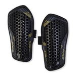 Mitre Aircell Football Shin Pads | Extremely Breathable | Impact Protection | Lightweight Shin Guard, Black/Gold, M