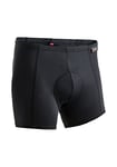 maier sports Radhose Boxer de Cyclisme Short Homme, Noir-Noir, 60