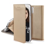 JAYM - Etui Folio Rose Gold pour Apple iPhone 15 Pro -Fermeture Magnetique - Fonction cinéma Stand - Rangement cartes inclus - Neuf