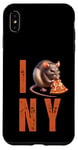 Coque pour iPhone XS Max Funny NY City Rat Mangeant Pizza Pepperoni