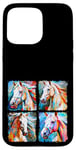 iPhone 15 Pro Max White Horse Pop Art Colorful Drawing Painting Case