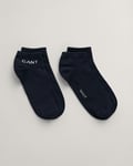 GANT - 2-pack ankelsokker til herre marine