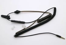 Spiral Acoustic Tube Coil Anti Radiation Earphone for iPhone SAMSUNG 3.5MM BLACK