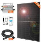 DOKIO Kit solaire balcon 400W avec panneaux solaires 400W avec Onduleur 800W APP/WIFI avec Câble 10m