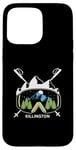 Coque pour iPhone 15 Pro Max Killington Vermont Masque de ski Motif montagne