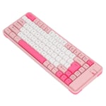 (Pink) Keyboard And Mouse Combo 84 Keys QWERTY Layout Wireless