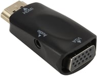 HDMI to VGA Adapter 1080p HDMI Male to VGA Female Adapter with 3.5mm Audio Jack