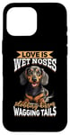 Coque pour iPhone 16 Pro Max Teckel blaireau wiener saucisse chien Love is wet nezes