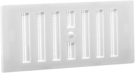 Grille d'aération réglable avec Protection Anti-moustiquaire, 152 mm x 76 mm, Blanc