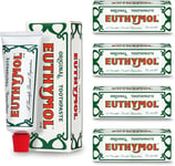 4 x Euthymol Original Toothpaste 75ml, No Fluoride, Anti-Plaque,Cavity Protect