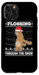 iPhone 11 Pro Flossing Through The Snow Sloth Ugly Christmas Sweater Floss Case