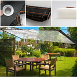 Bâche Transparente avec Oeillets Exterieur Plastique Serre terrasse bâches de Protection étanche pour extérieur Meubles Jardin 2x2m