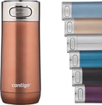 Contigo Luxe Autoseal Travel Mug, Stainless Steel Thermal Mug, Vacuum Flask, Lea