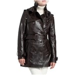 Blouson Giorgio  Veste trench cuir  ref 50589 Chocolat