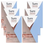 Sure Womens Women Maximum 96-H Protection Clean Scent Deodorant Cream, 6x 45ml - One Size