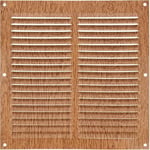 Amig - Grille de ventilation carrée en Aluminium | Grilles d'aération pour sortie d'air | Idéal pour plafond de cuisine et de salle de bain | Dimensions : 200 x 200 mm | Couleur: Bois