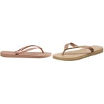 Havaianas Tongs femme Slim, Or Rose, 37/38 (39/41 EU) Top Tiras, Tongs Femme, Or/Rose, 37/38 EU