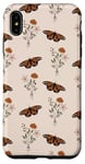 Coque pour iPhone XS Max Bouquet de fleurs sauvages vintage motif floral beige