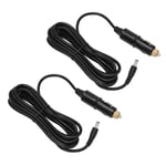 2 Pcs DC 12V Power Supply Cable Cigarette Lighter Cord Male Plug For GGM