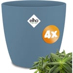 Set de Pots de fleurs brussels Bleu Rond pot de fleur 2,2L bac à fleurs balcon pour jardin terrasse cache-pot Set de 4 - Gardebruk