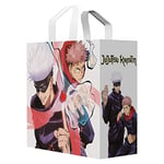 Konix Jujutsu Kaisen Sac cabas 40 x 45 x 20 cm - Matière recyclée - Motif Gojo et Yuji - Blanc