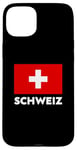 Coque pour iPhone 15 Plus Switzerland Flag Schweiz Suisse Swiss White Red