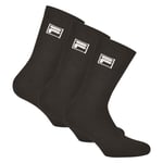 Chaussettes Fila 3 Paires Unisexe - Chaussettes De Tennis Éponge, Chaussettes D'équipe, Ceinture Avec Logo, 35-46 Gris 43-46