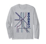 London Underground or London Tube Map of subway Long Sleeve T-Shirt