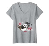 Femme DreamWorks Kung Fu Panda Lunar New Year Po T-Shirt avec Col en V