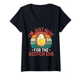 Womens I'm Just Here For The Scotch Egg - Funny Scotch Egg Festival V-Neck T-Shirt