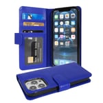 Coque pour Apple iPhone 13 PRO en BLEU CÉLESTE Housse de protection Étui avec fermeture magnétique et 3 emplacements pour cartes - Neuf