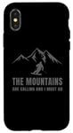 Coque pour iPhone X/XS The Mountains Are Calling And I Must Go Skier Ski Men