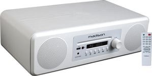 Madison MAD-MELODY-WH Actif Desktop-Anlage Lecteur CD Radio Fm Bluetooth USB Res