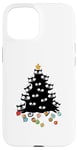 Coque pour iPhone 15 Arbre à chat pour chats de Noël