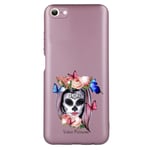 Coque rose pour Iphone 7 8 SE Mort calavera fleur mexicaine