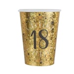 10 GOBELETS CARTON ÂGE 18 ANS 27CL OR