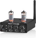 P6-Mini HiFi Bluetooth Préamplificateur à Tubes Mini Stereo Valve Préamplificateur Tube Preamp avec Treble Bass Control pour Le système Home cinéma