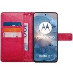 Lommebokdeksel 3-kort Motorola Moto G24 - Rosa