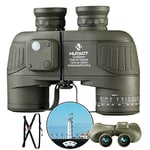 HUTACT 10x50 Jumelles Adultes Puissante, Compactes avec Télémètre et Boussole éclairés pour la Vision en Basse Lumière, L'Observation des Oiseaux, Navigation De Plaisance, Safari et Randonnée