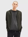 AllSaints Mode Merino Zip Hoodie, Grange Green