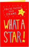 Pretty Design You're a Star Passing Exams Congratulations Card